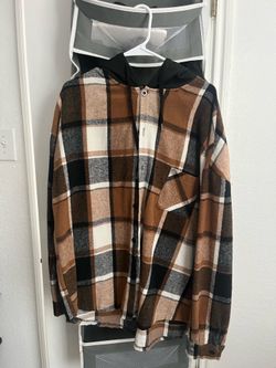 Plaid Flannel Hoodie Jacket