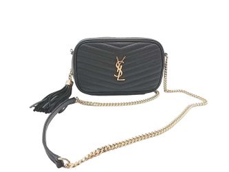 Yves Saint Laurent Mini Lou In Quilted Leather Black Handbag Jg0125rzxmia