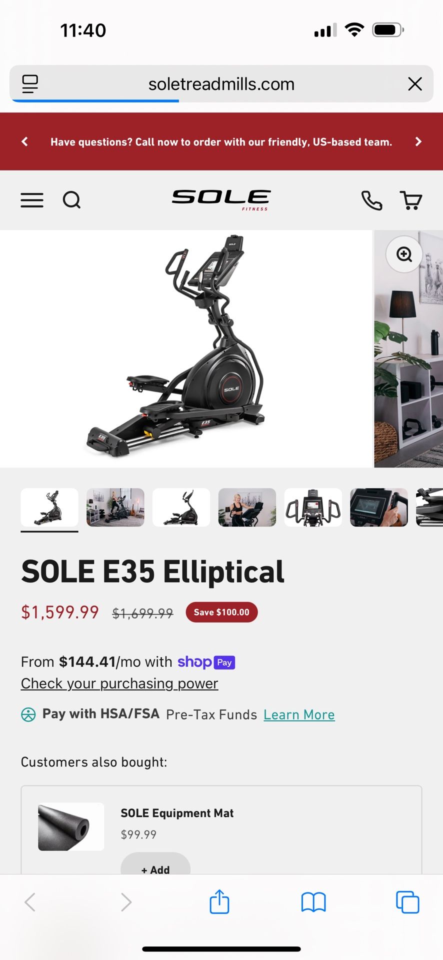 Elliptical, Sole e35. Great Machine. Long Step Good Condition. 