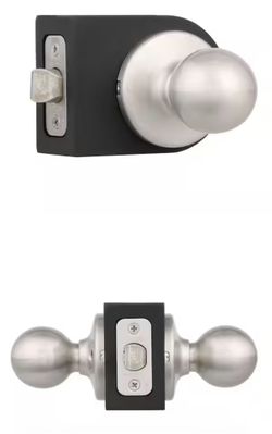 Polo Satin Nickel Hall/Closet Door Knob Featuring Microban Antimicrobial Technology