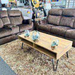 I’m  Limited Time Offer🔥Stunning Chocolate Reclini Limited Time Offer🔥Stunning Chocolate Reclining Sofa&Love Seat Available (Huge Savings) Only $899