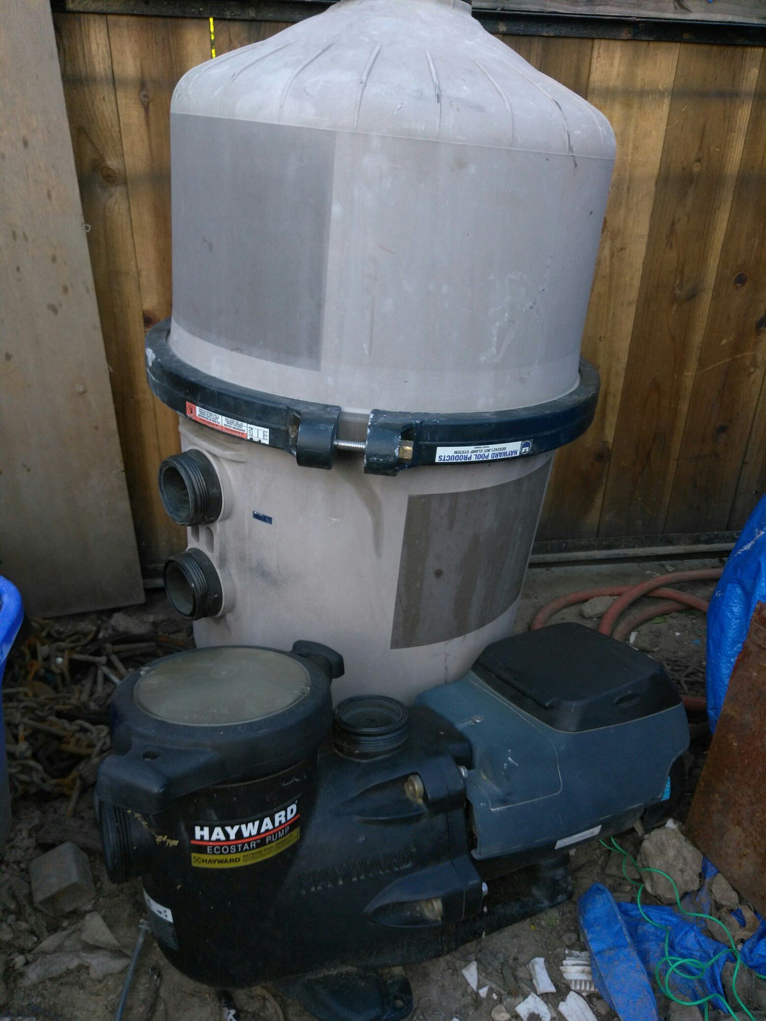 Hayward ecostar pool pump and large filter