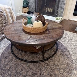 Pottery Barn Bartlett 42” Coffee Table & 20” End Table