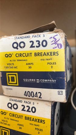 Square d qo230 5 pack new in box