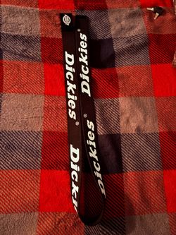 Dickies Lanyard Black with White Logo