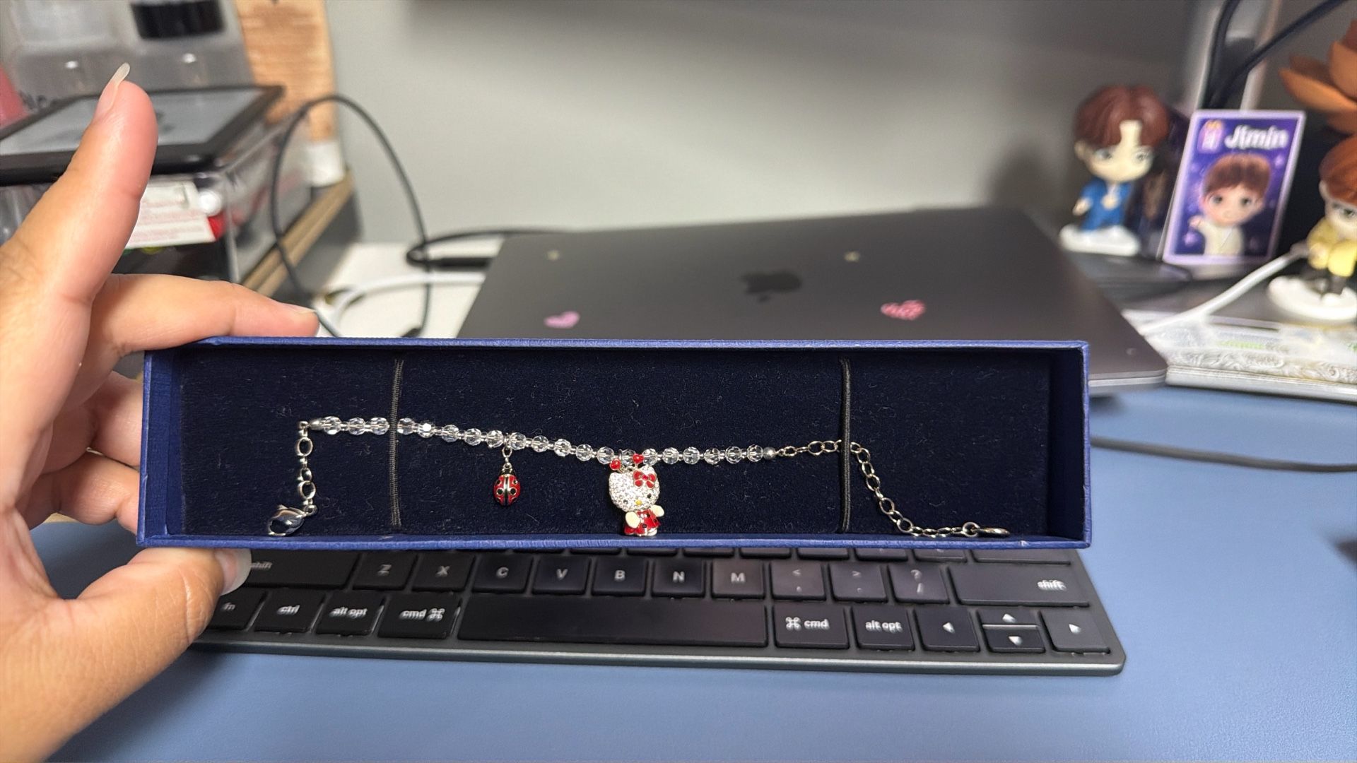 Discontinued Swarovski Hello Kitty Bracelet With Lady Bug
