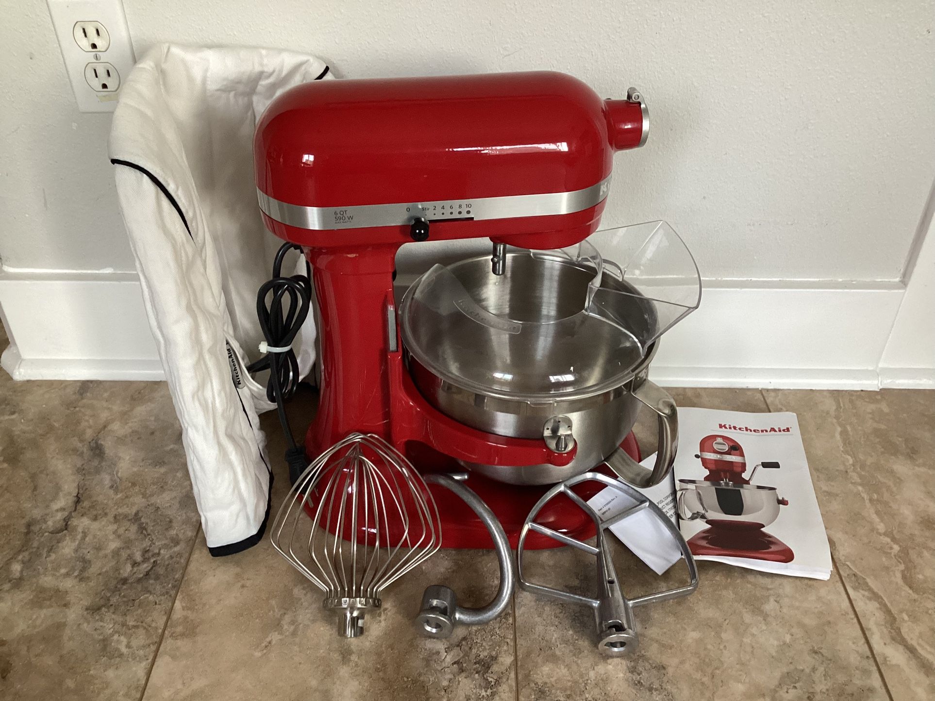 KitchenAid 6-Quart Bowl Lift Stand Mixer with Pouring Shield and Cover