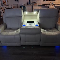 Leather Sofa & Love Seat