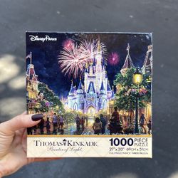 Thomas Kinkade Disney Parks Castle Puzzle with Fireworks