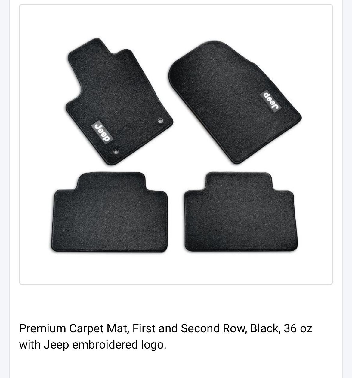 Jeep Carpet Floor Mats for Sale in Glenview, IL OfferUp