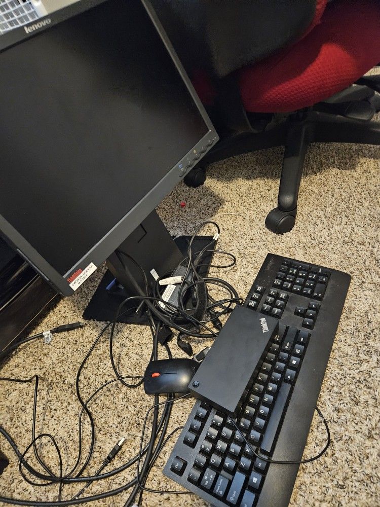 Lenovo Monitor And Lenovo Docking Station Think Pad