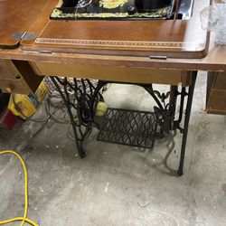 Antique Singer Sewing Machine Table