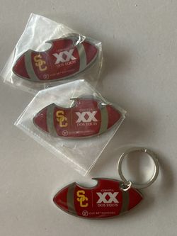 🌟 (3) USC Trojans Dos Equis Beer Bottle Opener Key Chains 