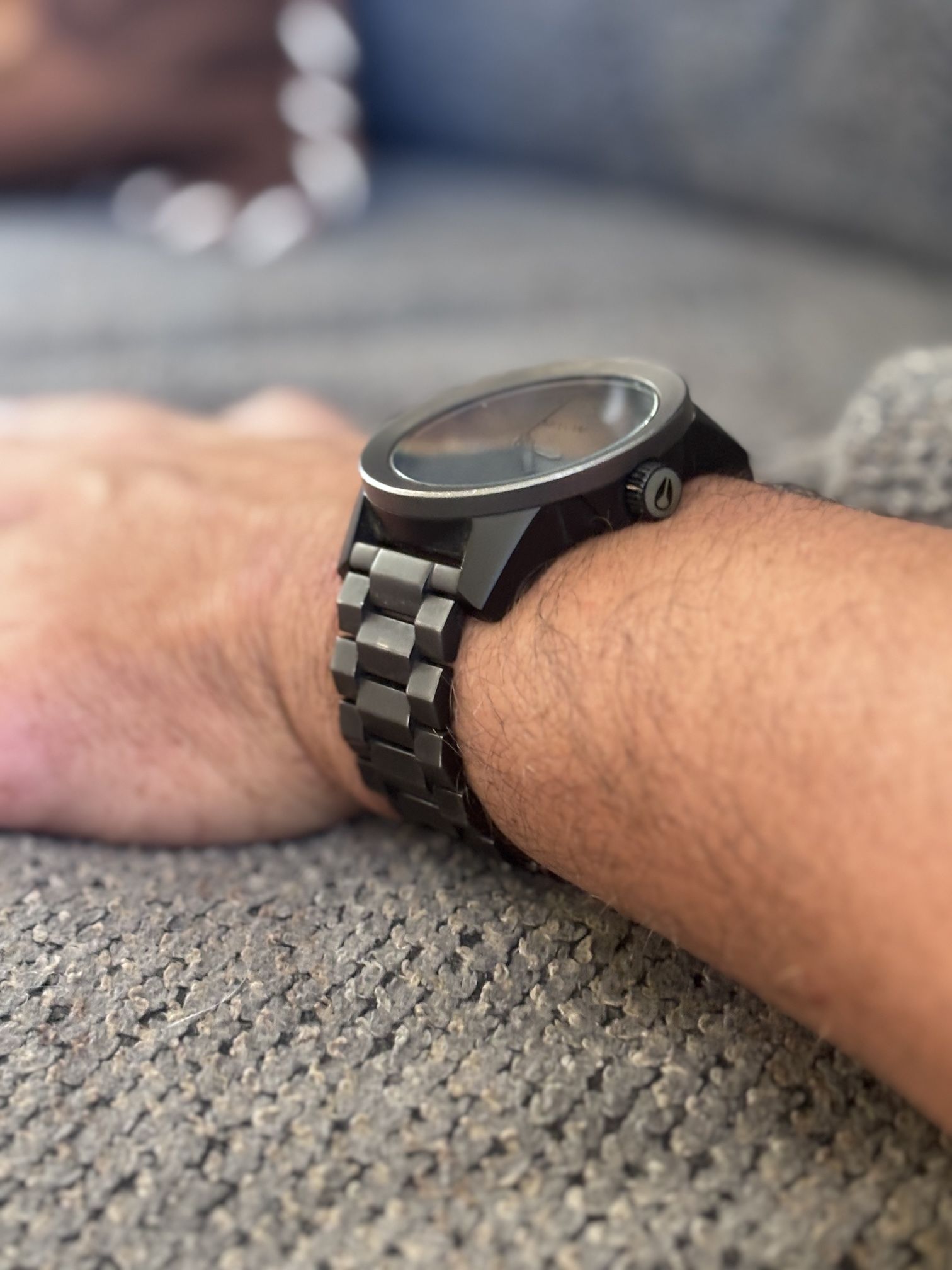 Nixon The Corporal Watch Needs Battery Normal wear and tear.