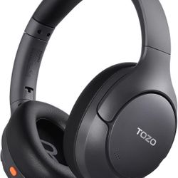 Hybrid Noise Cancelling Headphones, 90H Playtime Wireless Over Ear Bluetooth Headset, Spatial Audio AI Chat with 5 Mics, Supports Dual Connection and 