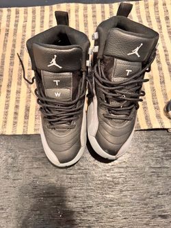 Air Jordan 12s Black and gray