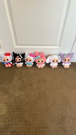 Hello Kitty and friends New plush big keychains set of 7 Rare collection