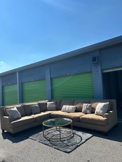 Like New Beige L-Shape Sectional Sofa (Delivery)
