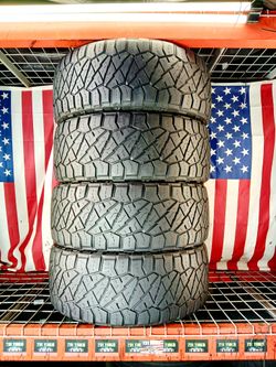 ✅ LT285/75R18 NITTO RIDGE GRAPPLER ALL TERRAIN TRUCKS 4X4 JEEPS OFF-ROAD 285 75 18 USED TIRES SET