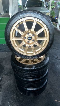Subaru Wrx STi 2006 OEM BBS Wheels 17x8 w tires 225/45