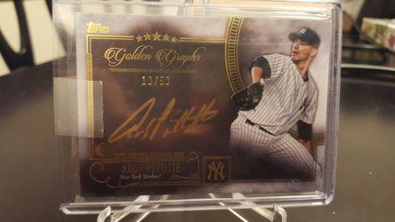 2016 Topps Five Star Baseball Andy Pettitte Auto Golden Graphs 10/50 Yankees.