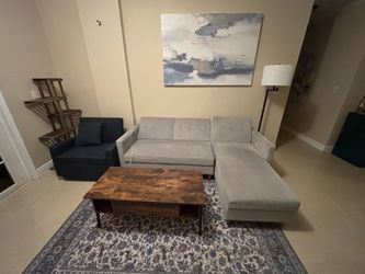 Living Room Furniture + Bar Cabinet + Desk For Sale