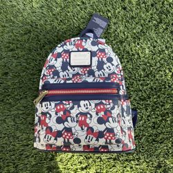 Disney Loungefly Mickey Minnie Mouse Mini Backpack 