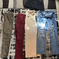 Women’s Jeans Wide Leg Pants Shorts Size 10/12 Large 