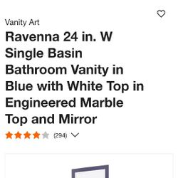 Ravenna Single Basin Vanity With Mirror 