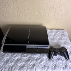 PS3 Console With Controller And Cables Tested Working 