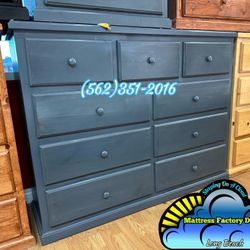 Nine Drawer Dresser Grey Pinewood Chest Cajonera Comoda 