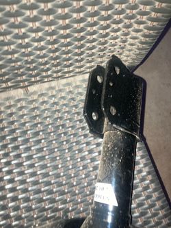 Black Metal Mounting Bracket with Rod