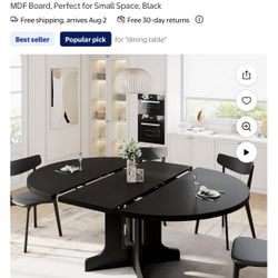 Round Dining Extendable Table 