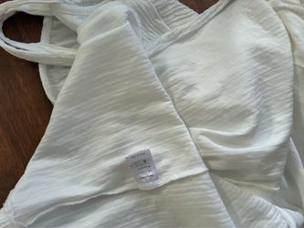 White Textured Tank Top