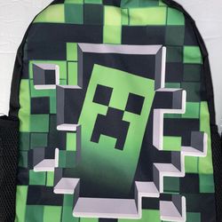 Minecraft ‘Creeper’ 16 Inch School Backpack  And Lunch bag *BRAND NEW*