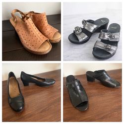 Leather Shoes- Womens 9.5- Dansko, Bjorn, Clarks