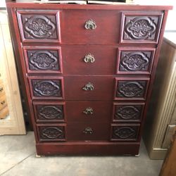 CHEST/5 DRAWER-CHERRY WOOD COLOR