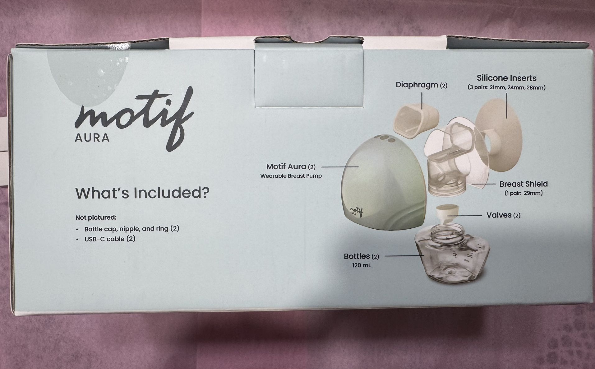 New Motif Aura Breast Pump Kit breast milk storage bags breast