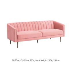 Pink Channel Sofa
