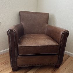 Pottery Barn Leather Chair 