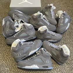 Jordan 5 Retro “Wolf Grey” ❗️PRICES VARY BY SIZE❗️(SEE DESCRIPTION)