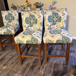 3 bar stools or bar chairs tall