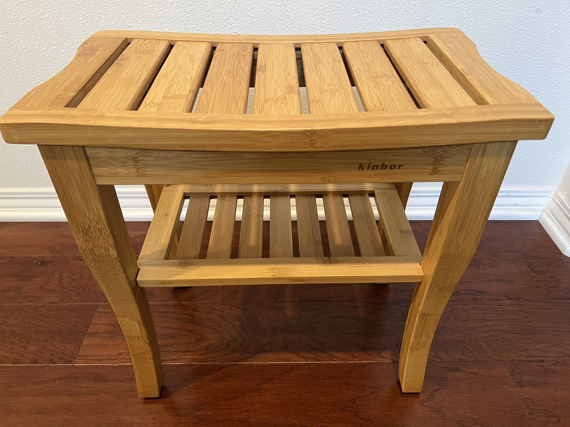 Shower Bench with Shelf – Waterproof Bath Seat for Adults/Elderly