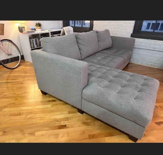World Market Gray Left Facing Trudeau Sectional Sofa with Storage