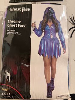 Chrome ghost face costume