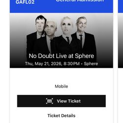 No Doubt Floor Tickets