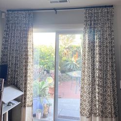 Two pairs Pinch Pleated  Curtains, Drapes 93” Long / Dos Pares De Cortinas 