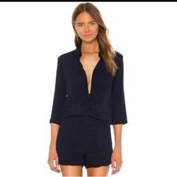 Monrow Dark Navy Playsuit