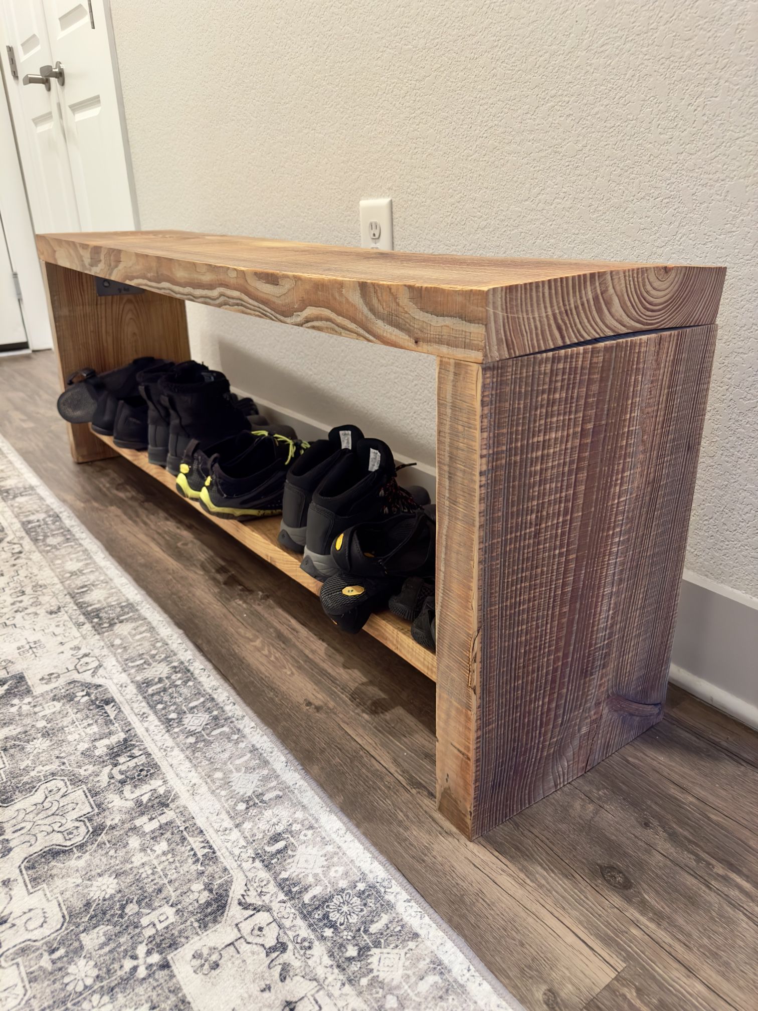 SOLID WOOD ENTRYWAY & SHOE BENCH