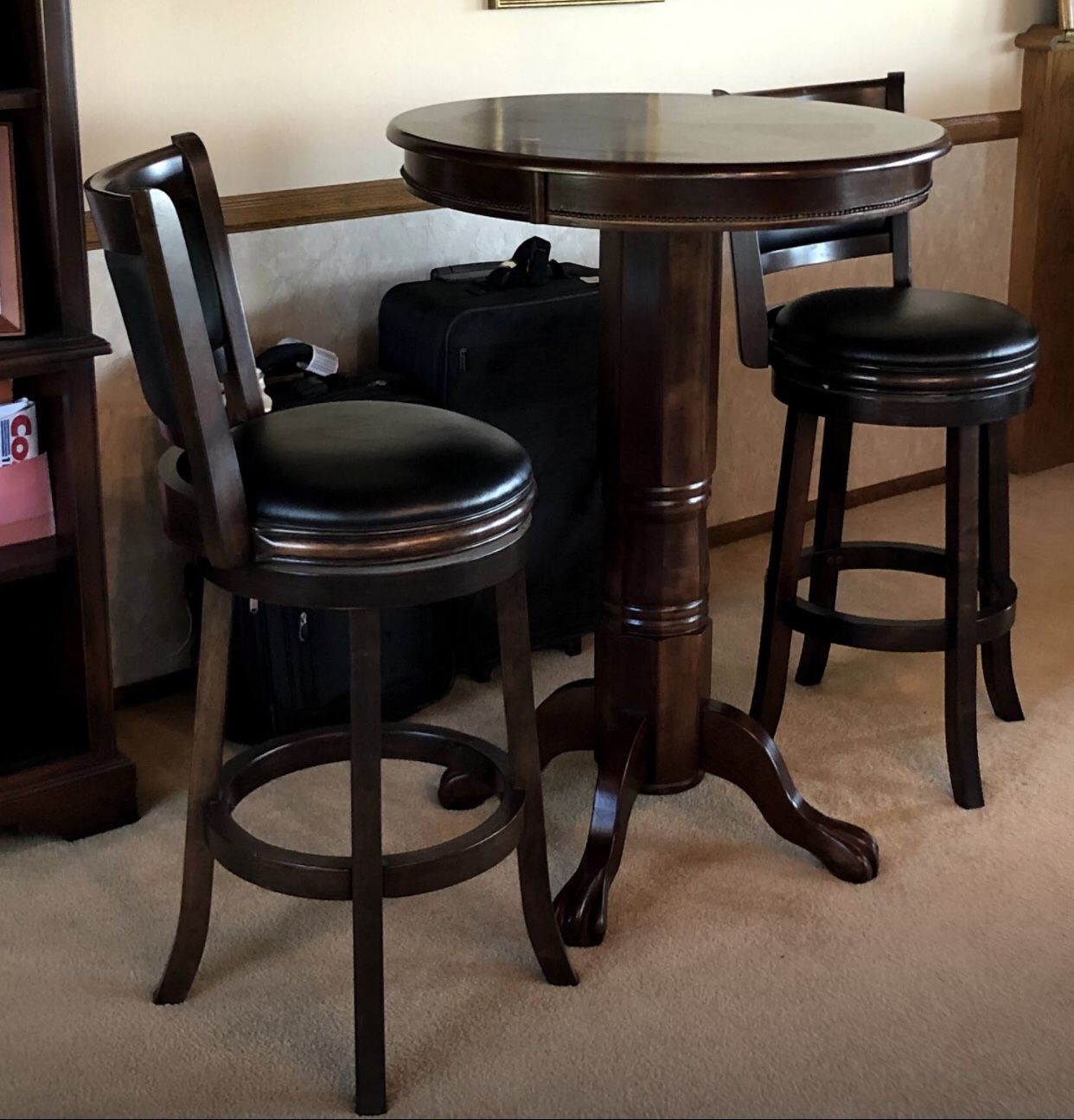 Ancient style Seashells inlayed black lacquer wood cabinet